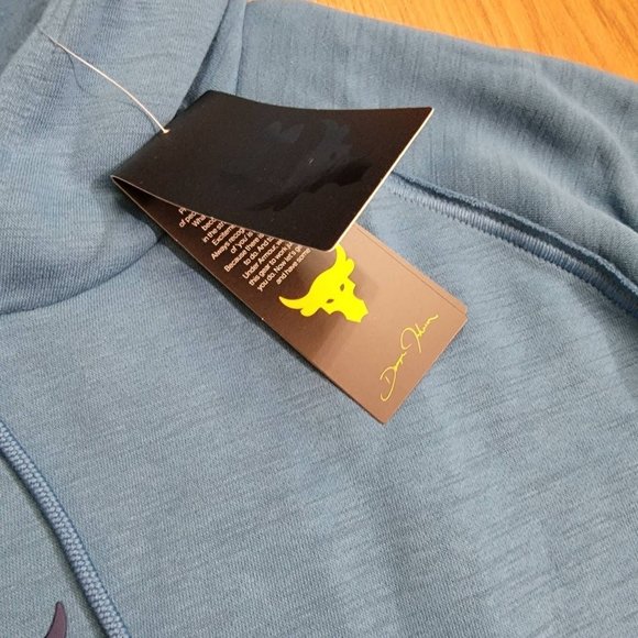 Under Armour Project Rock Respect Blue Fleece Hoodie Men's Size XL Extra Large - Picture 3 of 5